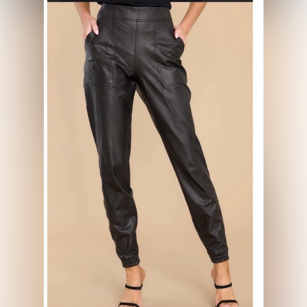 New with tags, spanks, leather joggers